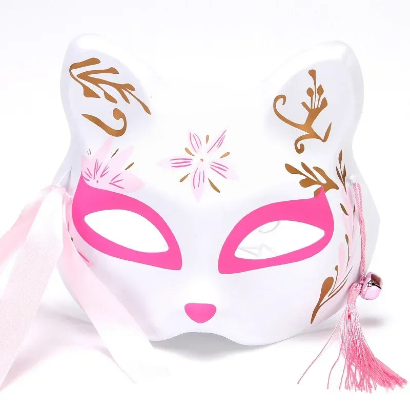 Anime Fox Half Face Cosplay Mask Demon Slayer Party Props