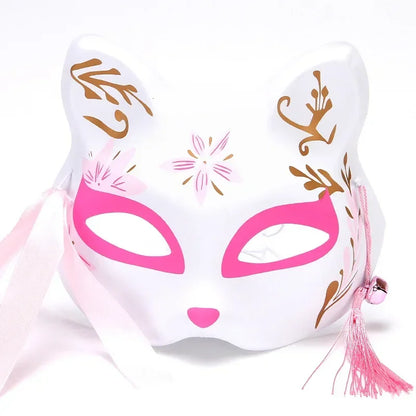 Anime Fox Half Face Cosplay Mask Demon Slayer Party Props