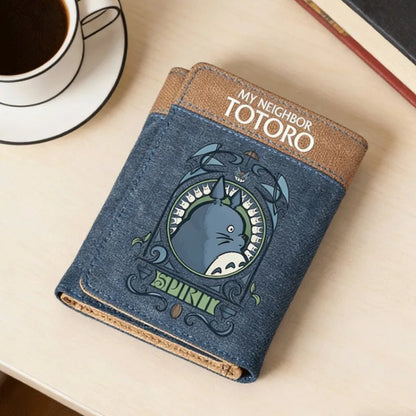 Totoro Canvas Mini Wallet Compact Card Holder Coin Purse