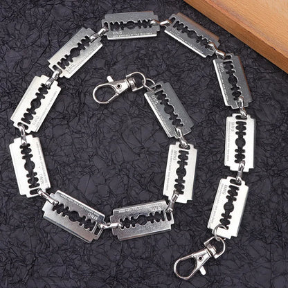 Punk Metal Blade Pant Chain – Unisex Street Style Waist Chain for Men & Women