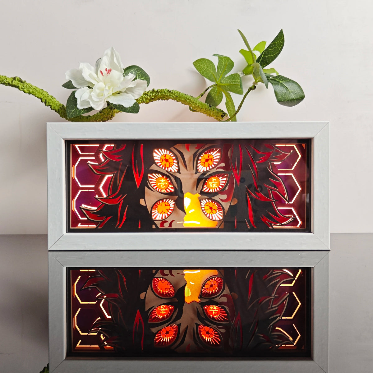 Anime Character 3D Paper Carved Light Box Lamp - LED Night Light Desk Decor