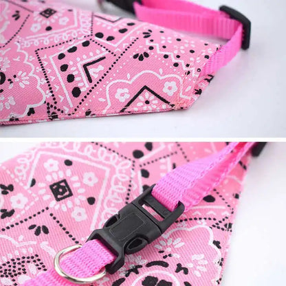 Adjustable Pet Triangle Bandana Scarf – Washable Dog & Cat Bib Collar for Birthday Parties