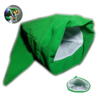 Legend of Zelda Link Cosplay Hat - Green Elf Adventurer Costume Cap for Conventions and Parties