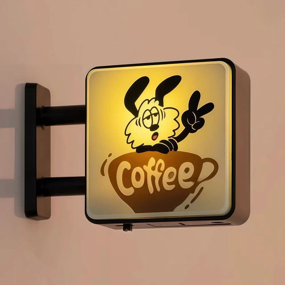 Mini Glowing Lightbox Fridge Magnet - Japanese Coffee Cup Souvenir