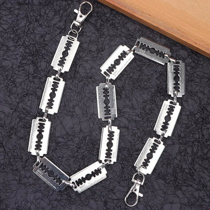 Punk Metal Blade Pant Chain – Unisex Street Style Waist Chain for Men & Women