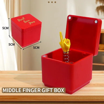 Middle Finger Gift Box - Funny Christmas Prank Desk Decoration