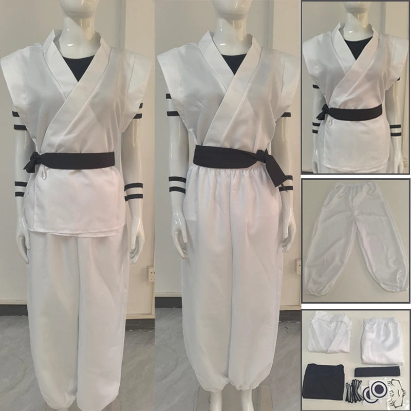 Jujutsu Kaisen Sukuna Cosplay Costume Set – Anime Kimono Outfit with Tattoo Stickers