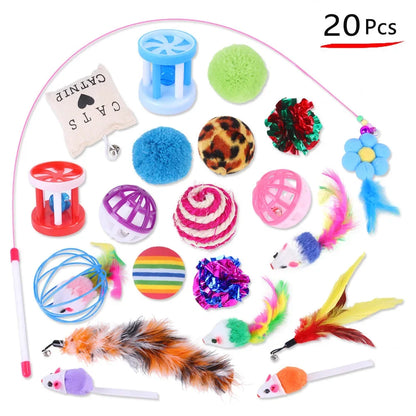 Foldable Cat Tunnel Tent – Mouse Shape Kitten Play Tube with Balls & Fish Toy