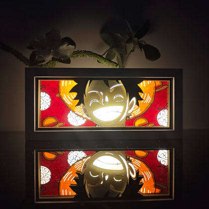 Anime Character 3D Paper Carved Light Box Lamp - LED Night Light Desk Decor