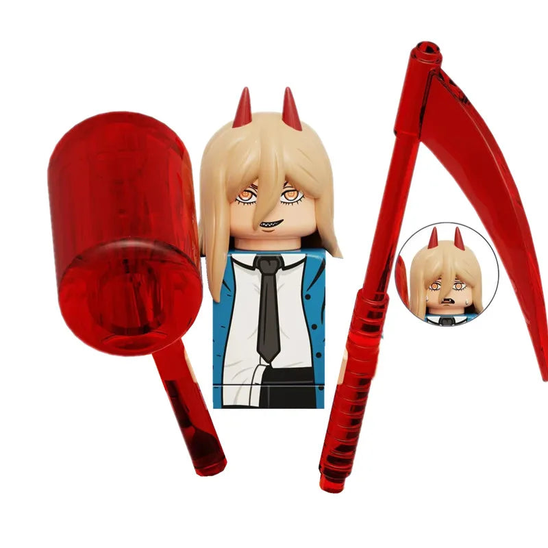 Chainsaw Man Building Block Figures, Mini Anime Brick Minifigs Collectible Gift