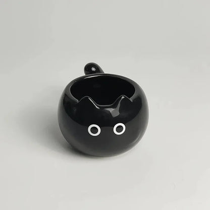 Ceramic Siamese Cat Coffee Mug – Cute Kitten Underglaze Cup for Coffee, Milk & Tea, Gift for Cat Lovers