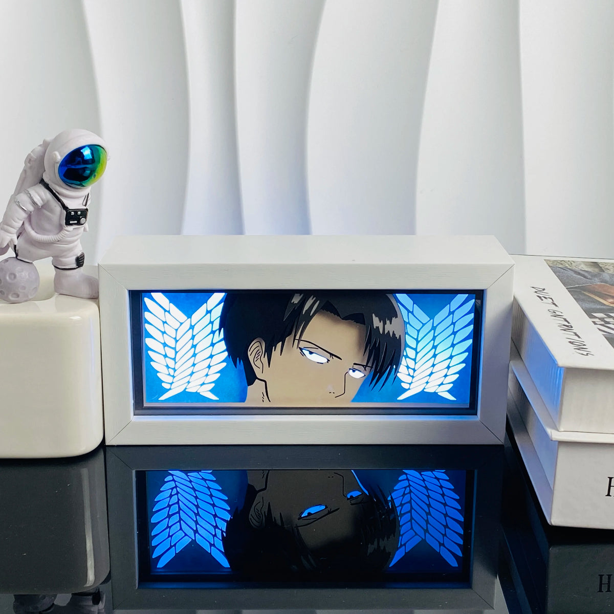 Anime Character 3D Paper Carved Light Box Lamp - LED Night Light Desk Decor