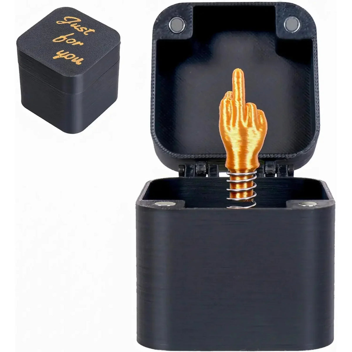 Funny Middle Finger in Box Desk Decor Gag Gift for Office, Birthday & Christmas Fun