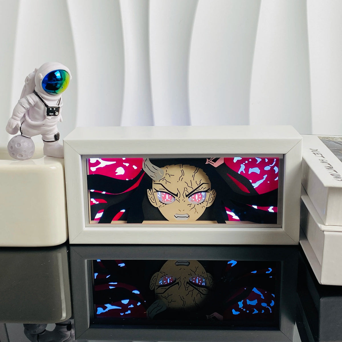 Anime Character 3D Paper Carved Light Box Lamp - LED Night Light Desk Decor