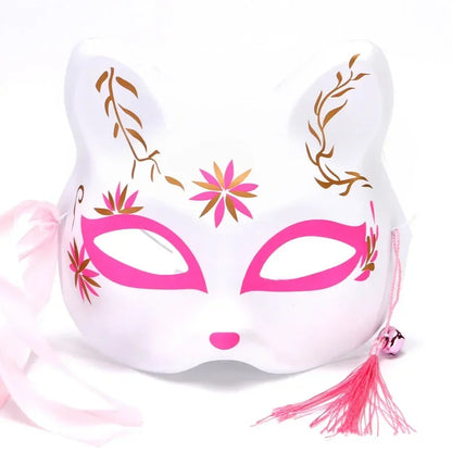 Anime Fox Half Face Cosplay Mask Demon Slayer Party Props