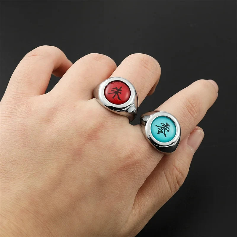 Anime Cosplay Hokage Rings Set Akatsuki Itachi Ring For Women Men Metal Finger Jewelry Accessories Cool Best Friend Gift