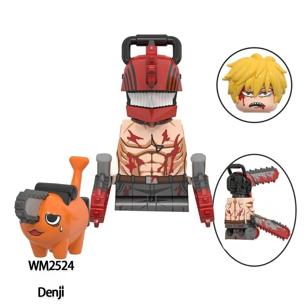 Chainsaw Man Building Block Figures, Mini Anime Brick Minifigs Collectible Gift