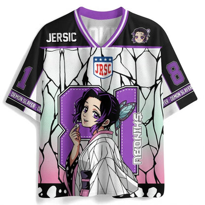 Demon Slayer Anime Number Jersey Oversized Unisex Retro Baseball Tee