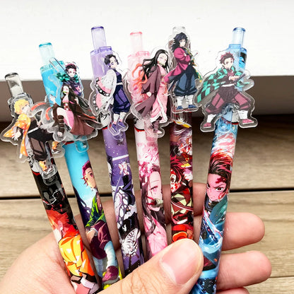 Demon Slayer Anime Gel Pen Set – 6-Piece Character Pens