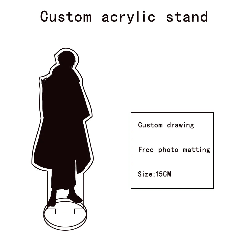Acrylic Anime Figure Stand 15CM – Clear Cosplay Character Display Stand for Collectors