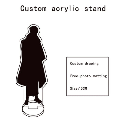 Acrylic Anime Figure Stand 15CM – Clear Cosplay Character Display Stand for Collectors