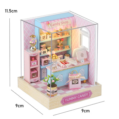 DIY Miniature Wooden Doll House Kit – Handmade 3D Puzzle Room Model with Furniture
