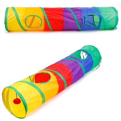Collapsible Cat Tunnel – Foldable Pop-Up Play Tube for Indoor Cats, Kittens & Small Pets