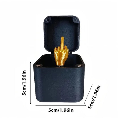 Funny Middle Finger in Box Desk Decor Gag Gift for Office, Birthday & Christmas Fun