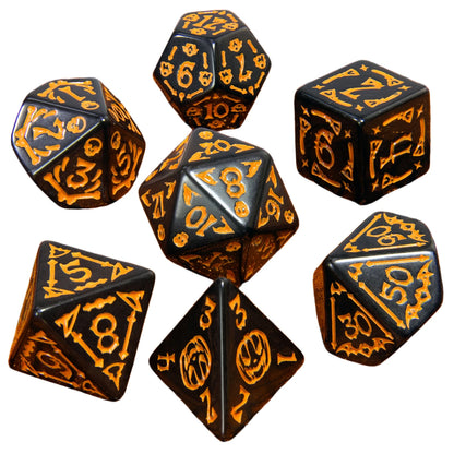 Halloween DND Dice Set 7-Piece Polyhedral RPG Dice D4-D20