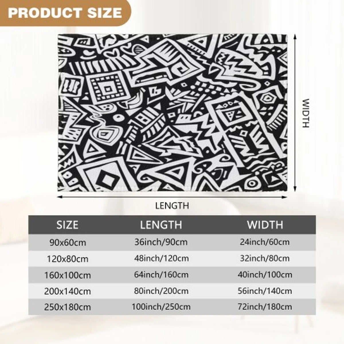 Abstract Tufted Area Rug – Sculptural Irregular Shape Brown & Cream Rug for Living Room
