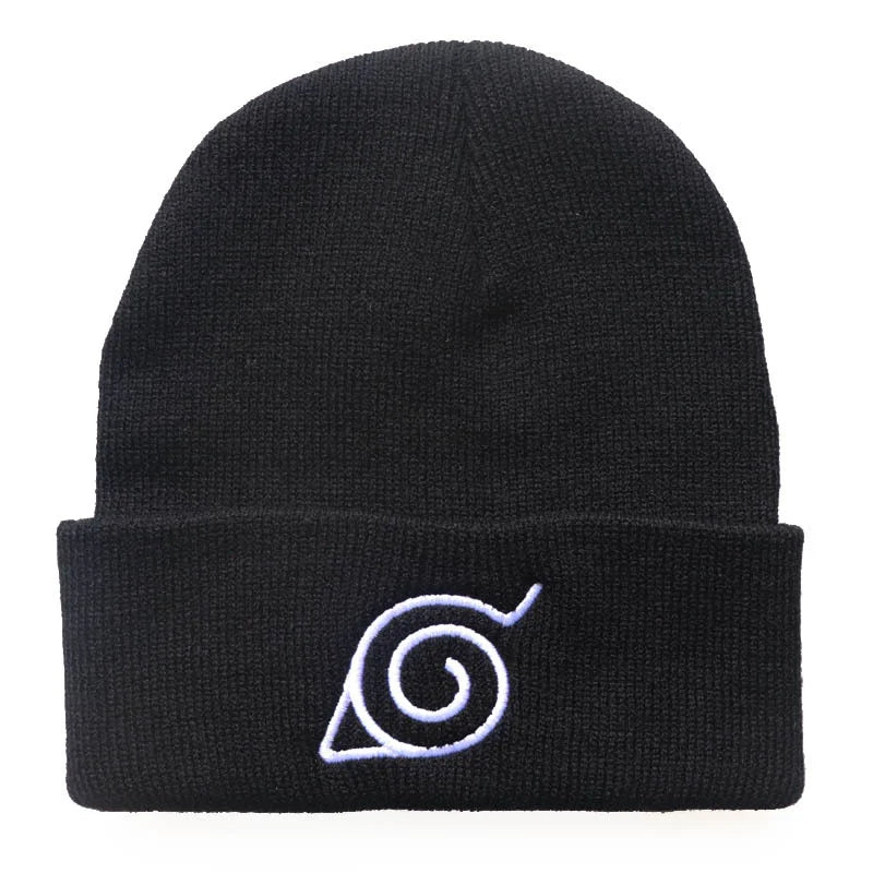 Akatsuki Red Cloud Knitted Beanie - Unisex Anime Ninja Cosplay Winter Hat