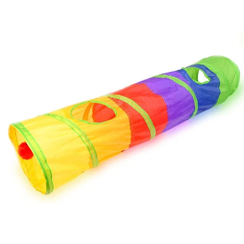 Collapsible Cat Tunnel – Foldable Pop-Up Play Tube for Indoor Cats, Kittens & Small Pets