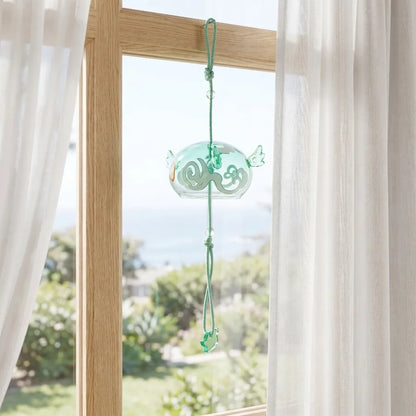 Genshin Impact Slime Glass Wind Chime – Japanese Furin Hanging Decoration