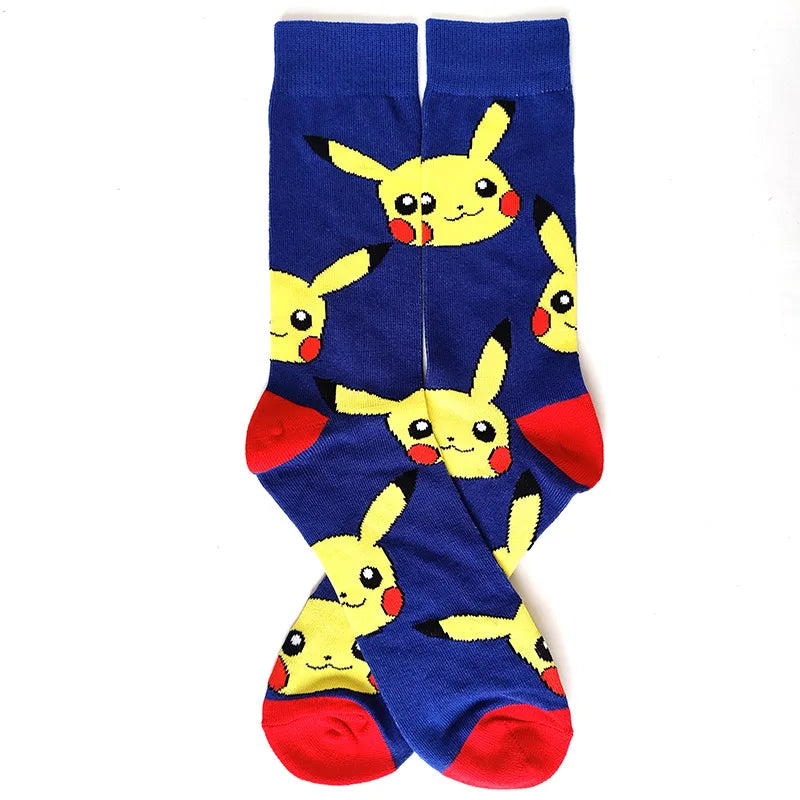 Pokémon Long Crew Socks – Pikachu, Eevee & Gengar Anime Cartoon Harajuku Athletic Socks