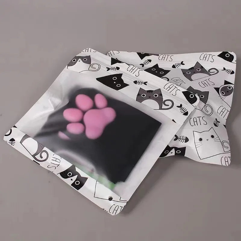 Pink Cat Paw Thigh High Socks - Cute 3D Kitten Claw Lolita Stockings for Women and Kids