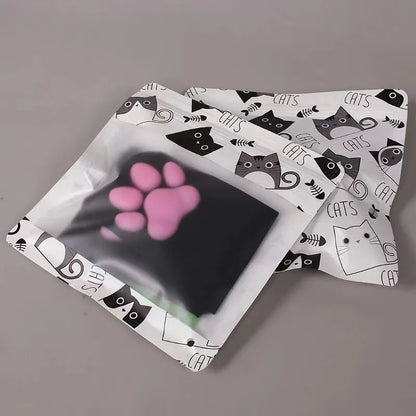 Pink Cat Paw Thigh High Socks - Cute 3D Kitten Claw Lolita Stockings for Women and Kids