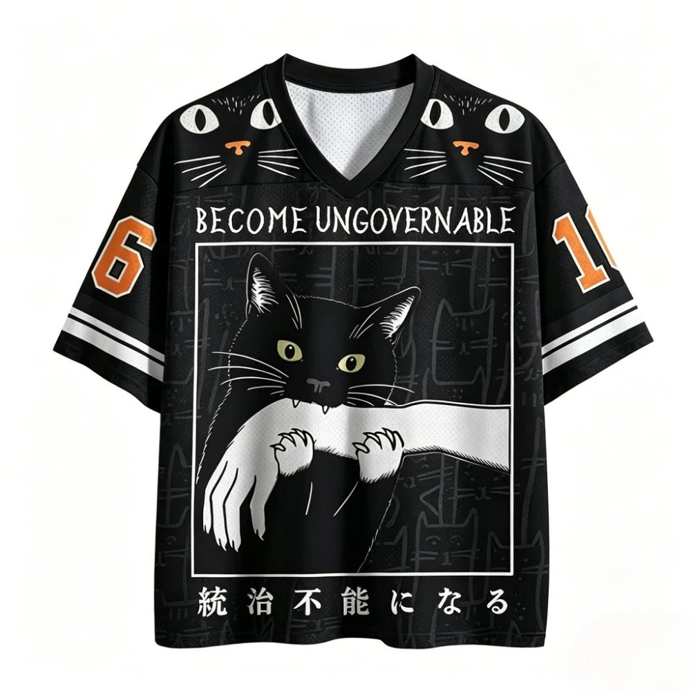 American Retro Cartoon Pattern 3D Print V-Neck Tee - Breathable Quick-Dry Unisex Streetwear T-Shirt