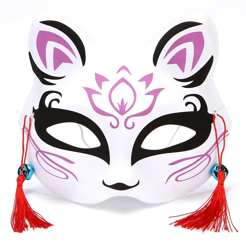 Anime Fox Half Face Cosplay Mask Demon Slayer Party Props