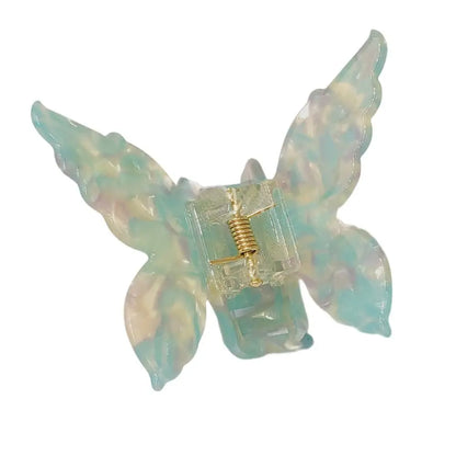 French Retro Butterfly Hair Claw Clips – Acetate Back-of-Head Updo Hair Grabbers for Women