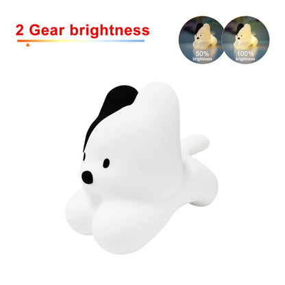 Soft Silicone Cat Night Light – 7-Color Touch Sensor LED Lamp for Kids & Baby Bedrooms