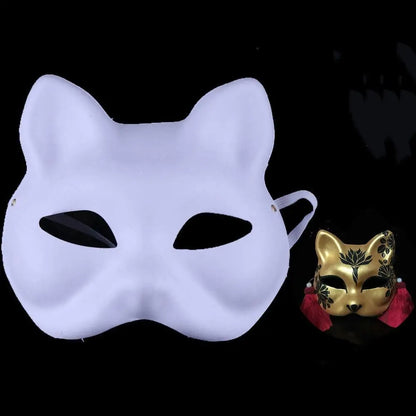 Anime Fox Half Face Cosplay Mask Demon Slayer Party Props