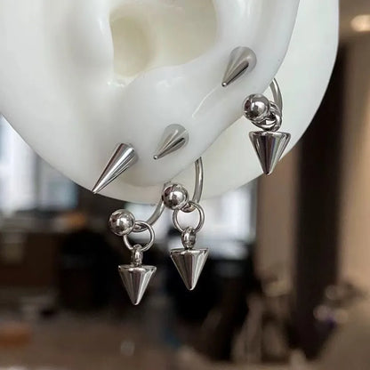Punk Rivet Earrings for Women - Korean Fashion Geometric Goth Grunge Hip-hop Jewelry