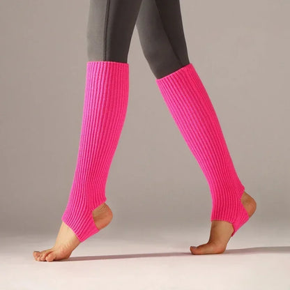 Y2K Knitted Wool Leg Warmers – Slouchy Winter Boot Socks for Women