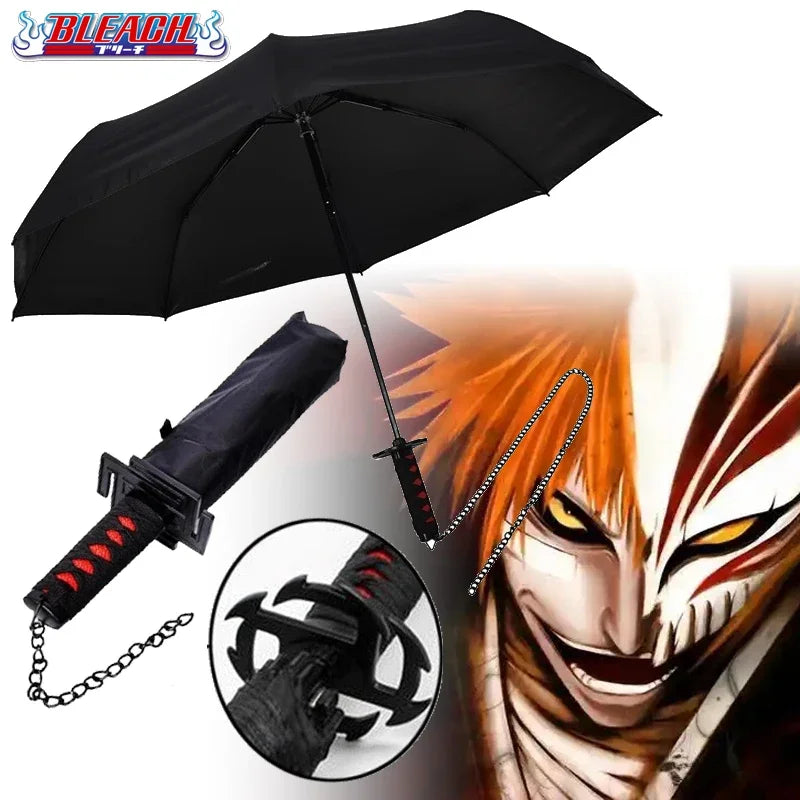 Bleach Ichigo Katana Umbrella – Japanese Sword-Inspired Rain & UV Protection Parasol