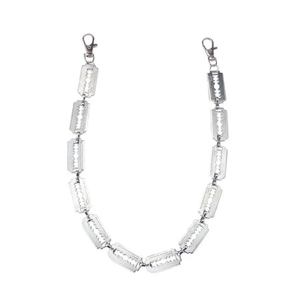 Punk Metal Blade Pant Chain – Unisex Street Style Waist Chain for Men & Women