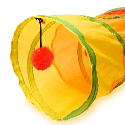Collapsible Cat Tunnel – Foldable Pop-Up Play Tube for Indoor Cats, Kittens & Small Pets