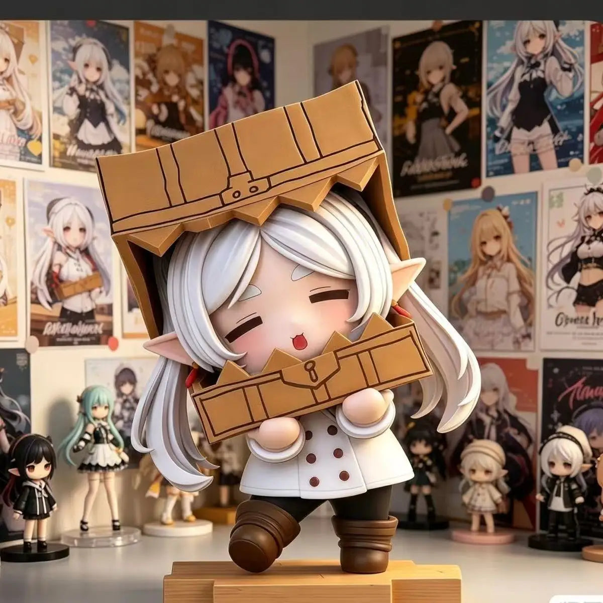 Frieren Chibi Figure - Hand-Painted Anime Collectible Model