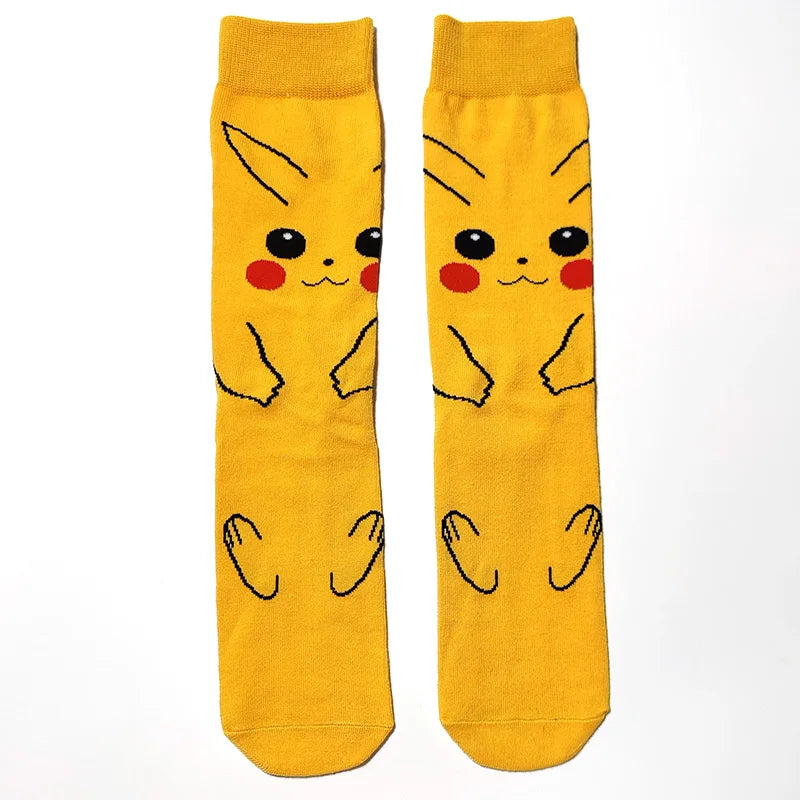 Pokémon Long Crew Socks – Pikachu, Eevee & Gengar Anime Cartoon Harajuku Athletic Socks