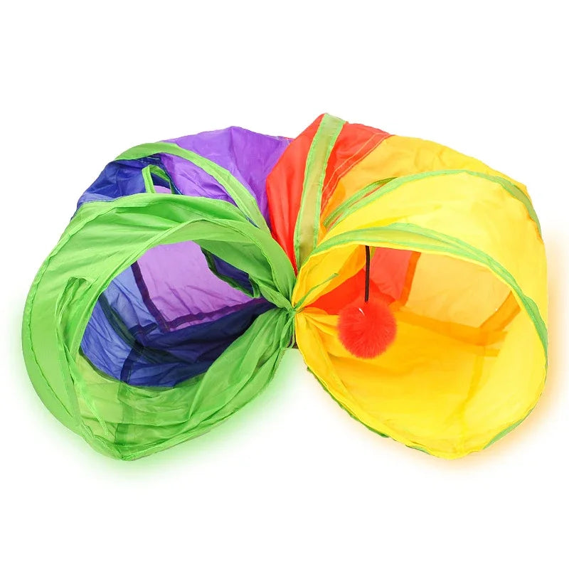 Collapsible Cat Tunnel – Foldable Pop-Up Play Tube for Indoor Cats, Kittens & Small Pets