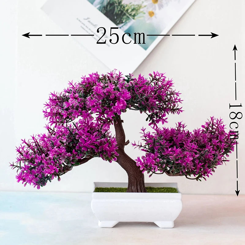 Artificial Bonsai Tree in Pot - Faux Plant Home Decor